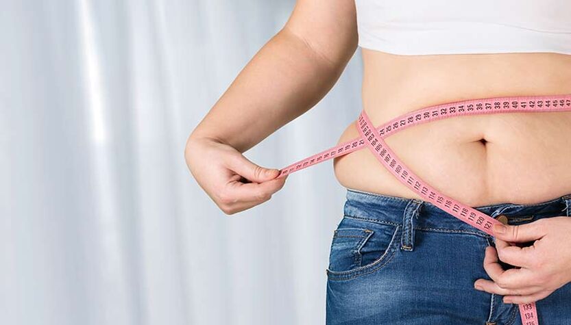 Excess weight contributes to diabetes. 